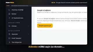 Google Search Console verisini panele nasıl alırım — Point Vitrin Paneli