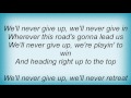Royal Hunt - Never Give Up Lyrics
