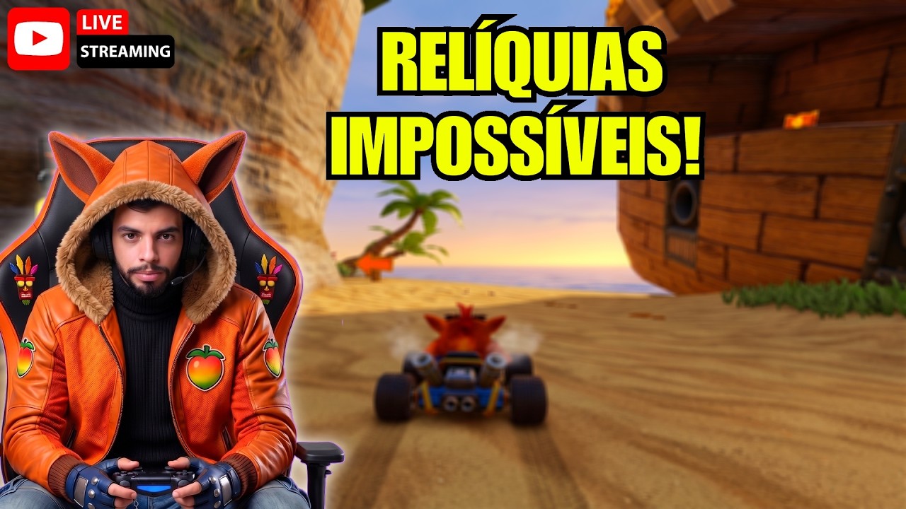 CRASH TEAM RACING: RELÍQUIAS DE PLATINA NO MODO ADVENTURE! 🏎️💨 (LIVE)