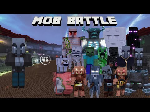 Vindicator vs All Mob in Minecraft (Minecraft Mob Battle) 1.20 Minecraft