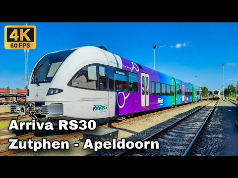Zonsondergang Zutphen - Apeldoorn met Arriva RS30