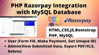 PHP Razorpay Integration with MySQL Database | Dipu Singh