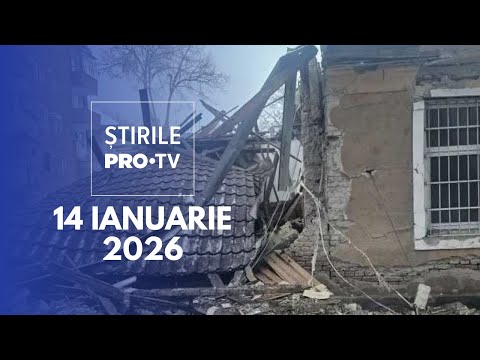 Știrile PRO TV - 14 Ianuarie 2026 | Explozie violentă la sediul poliției Lugoj