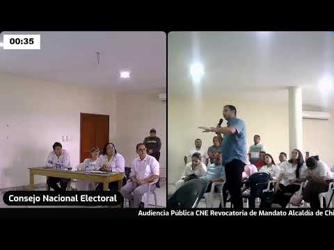 Retransmisión de la Audiencia Pública CNE Revocatoria de Mandato Alcaldía de Chinú – Córdoba