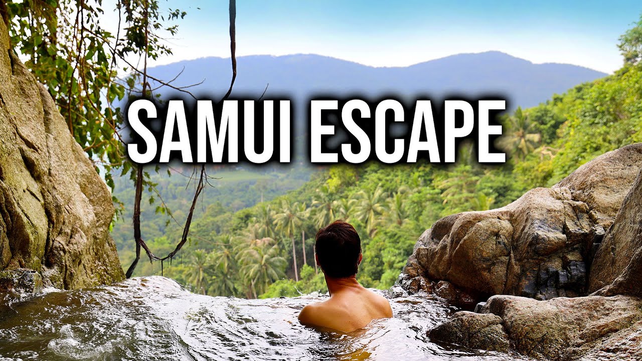Join the traveler on a mesmerizing journey exploring Na Muang Waterfalls in the video.