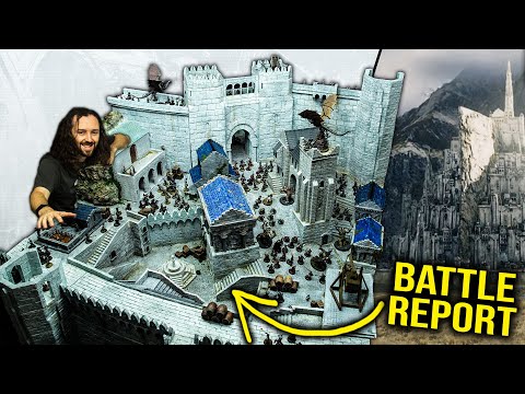 Minas Tirith Under Siege! | MASSIVE Lord of the Rings Warhammer Battle Report