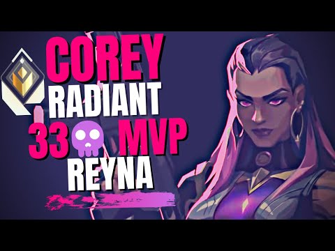 AMAZING RADIANT REYNA GAMEPLAY BY FAZE COREY ON BREEZE | 33 ELIMS MVP - VALORANT
