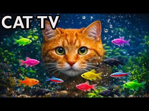 🔴 Cat TV Aquarium LIVE 🐱 | Colorful Fish Tank for Cats to Watch 24/7 (4K)