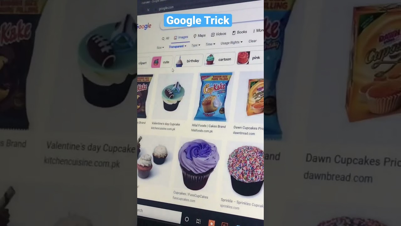Do this to find transparent images (Google hack)