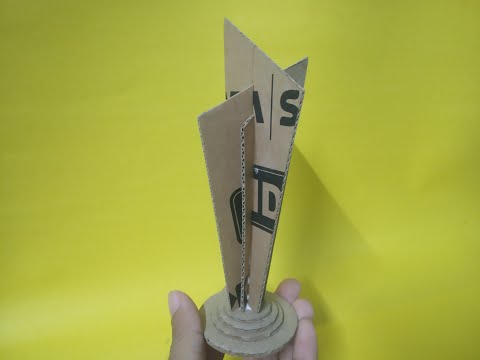 How to make ICC Men's T20 world cup Trophy with cardboard #India