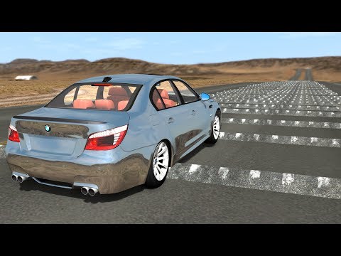 100+ Consecutive Speed Bumps High Speed Testing #5 - BeamNG DRIVE