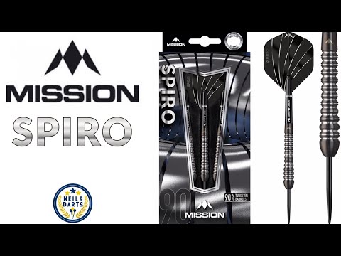MISSION  Spiro Darts - Steel Tip - Graphite PVD - M2 - Black