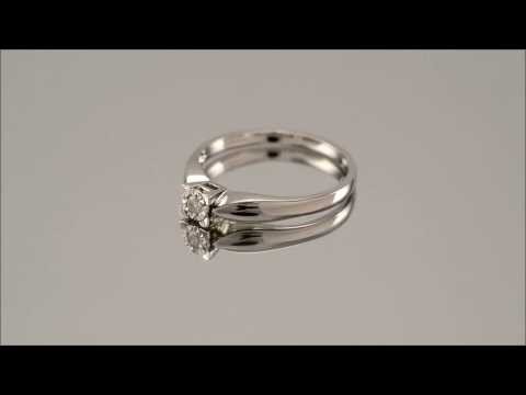 9ct White Gold 6pt Diamond Ring - D7117