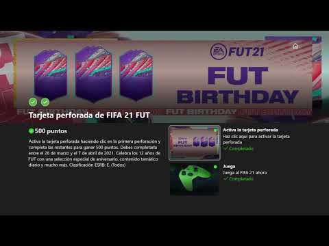 Tarjeta perforada FIFA 21 - 500 puntos rewards en menos de 1 minuto
