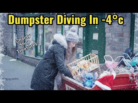 FROZEN TREASURES: UK Charity Shop Dumpster Diving Haul #dumpsterdiving #recycling