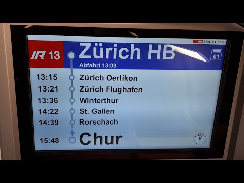 SBB Ansage Begrüssung im IR13 nach Chur