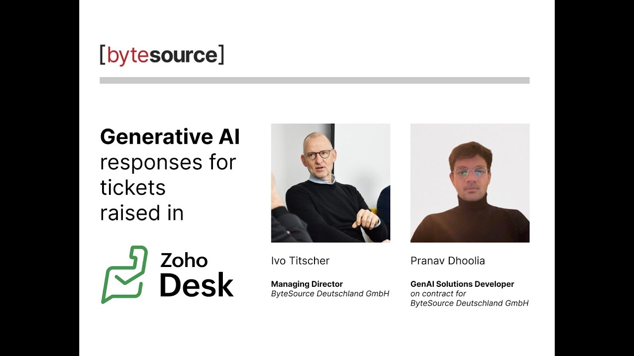 Adding GenAI to ZOHO Desk