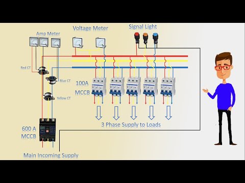 3 Phase Distribution Board Wiring Diagram | MDB | Main Distribution Boards