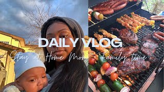 Military Spouse Vlog| Family BBQ, baking + spending time w God