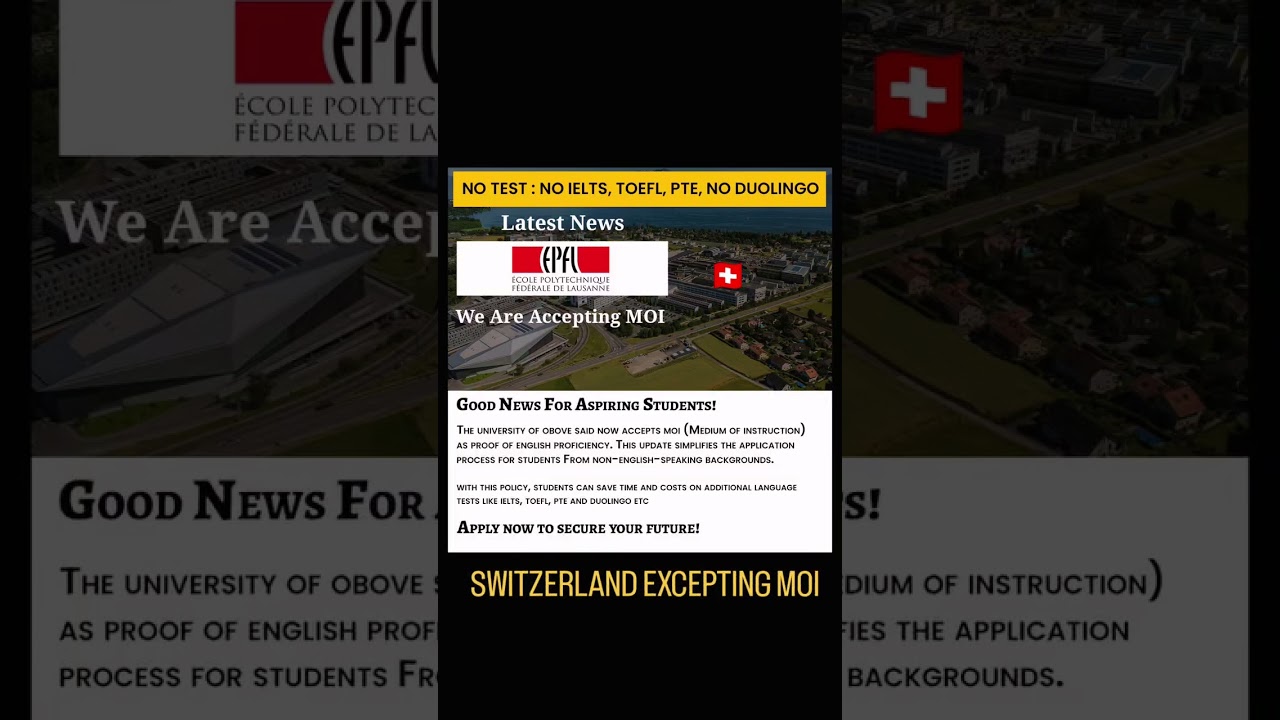 🚀 Study at EPFL, Switzerland - Engineering & Tech Programs for Global Careers