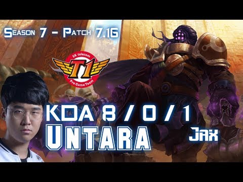 SKT T1 Untara JAX vs RIVEN Top - Patch 7.16 KR Ranked
