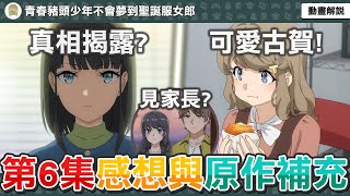 郁實的真實身分揭曉？郁實到底有多婆？動畫刪減的古賀有趣劇情？《青春豬頭少年不會夢到聖誕服女郎》第六集感想與原作補充【七月新番】