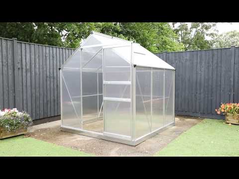 Garden Grow 6 x 6 Aluminium Greenhouse Installation