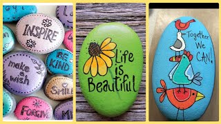 DIY PAinted Rocks With Inspirational Quotes Ideas