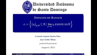 ESPACIOS DE BANACH | Análisis Funcional Elemental.