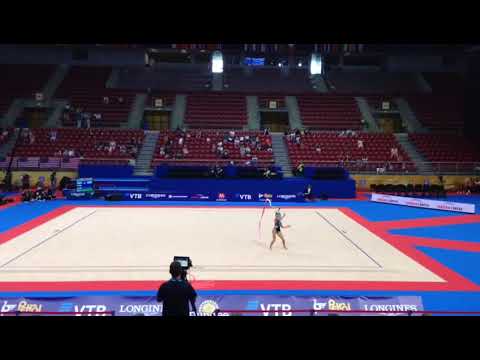 Sara Llana (ESP) Q ribbon World Championships Sofia 2018