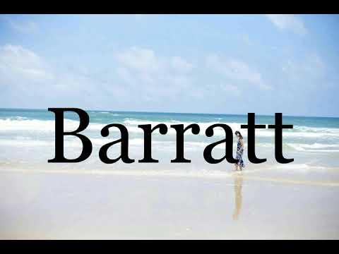How To Pronounce Barratt🌈🌈🌈🌈🌈🌈Pronunciation Of Barratt