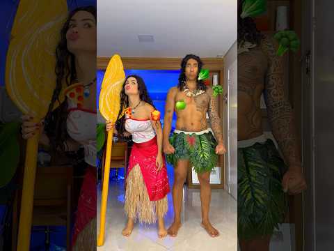 Eai, qual vocês se identificam mais: Maui 💚 ou Moana ❤️?  #trend #tutorial #entretenimento #moana