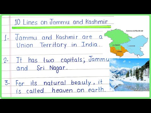 10 Lines on Jammu and Kashmir for Children and Students