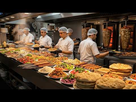 Inside One of the Biggest Doner Kebab Restaurants - Best Turkish Foods