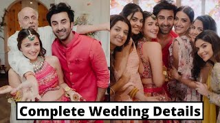 Alia Bhatt and Ranbir Kapoor's Grand Wedding & Marriage Ceremony Details, Reception, Guest List,Pics
