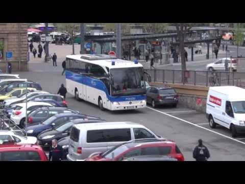 Großeinsatz der Polizei während Fußballspiel Mainz vs. Frankfurt 28.04.2013 (Teil1/2)
