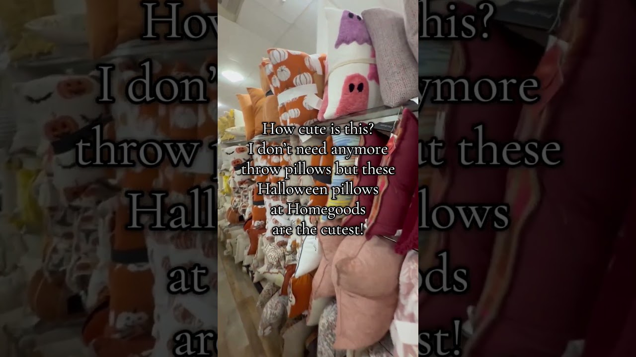 How cute are these Halloween throw pillows at #homegoods #throwpillows #cute #halloweendecor #fall