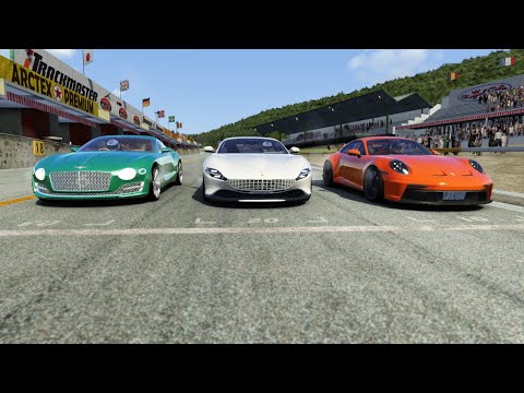 Ferrari Roma 2020 vs Porsche 911 GT3 2022 vs Bentley EXP 10 Speed 6 2015 at Old Spa