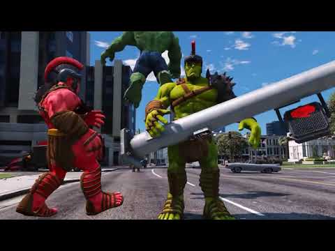 THE INCREDIBLE HULK VS RED HULK, BLUE HULK, GREY HULK, GREEN HULK