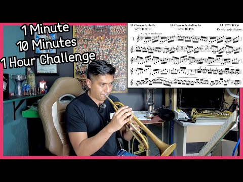 1 min, 10 min, 1 Hour Challenge: Arban´s Characteristic Study #1 🎺