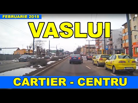 Orasul VASLUI traseu Cartier - Nord - Centru video februarie 2018