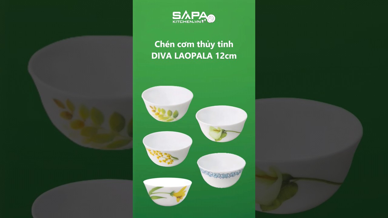 Chén cơm thủy tinh Diva Laopala 120