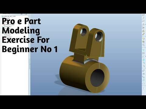 Pro Engineer (Pro E) Wildfire 5.0 Tutorials For Beginner No 1 || CAD Tutorial For Beginner