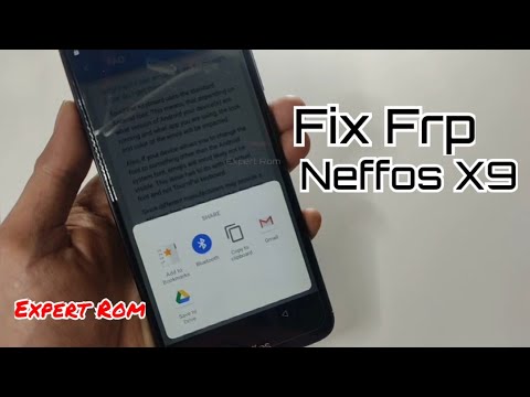 Neffos X9 (TP-913A) Android 8 FRP/Google Account Unlock Bypass Without Pc Easy Way 2021