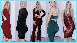 SLEIGH ON A BUDGET FOR THE HOLIDAYS FT FASHION NOVA DRESSES UNDER $50!!