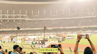60 Thousands people singing national anthem at the mecca of indian football | | Goosebumps | |