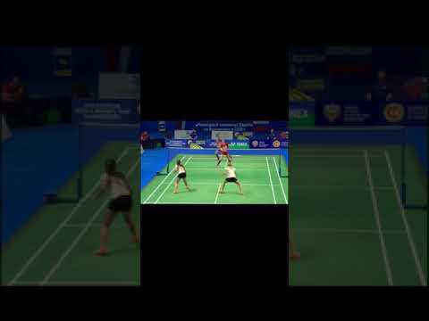 Badminton rally WD Pedersen/Juhl Chervyakova/Morozova