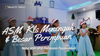 Download lagu Natal Sekolah Minggu, Tarian Natal ASM Kelas Menengah & Besar Perempuan 'Natal Di Hatiku' mp3