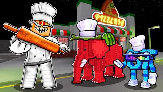 Brainrots Escape Papa Pizza's Restaurant in Roblox Obby