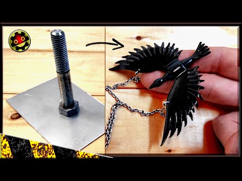 I Turn a Bolt and Piece of Metal, In Blackbird Crow Pendant, Forging